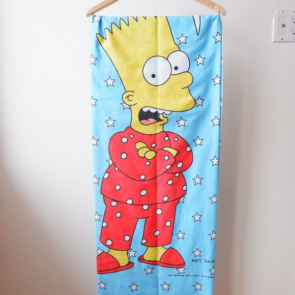 Vintage 1990 Bart Simpson Fabric